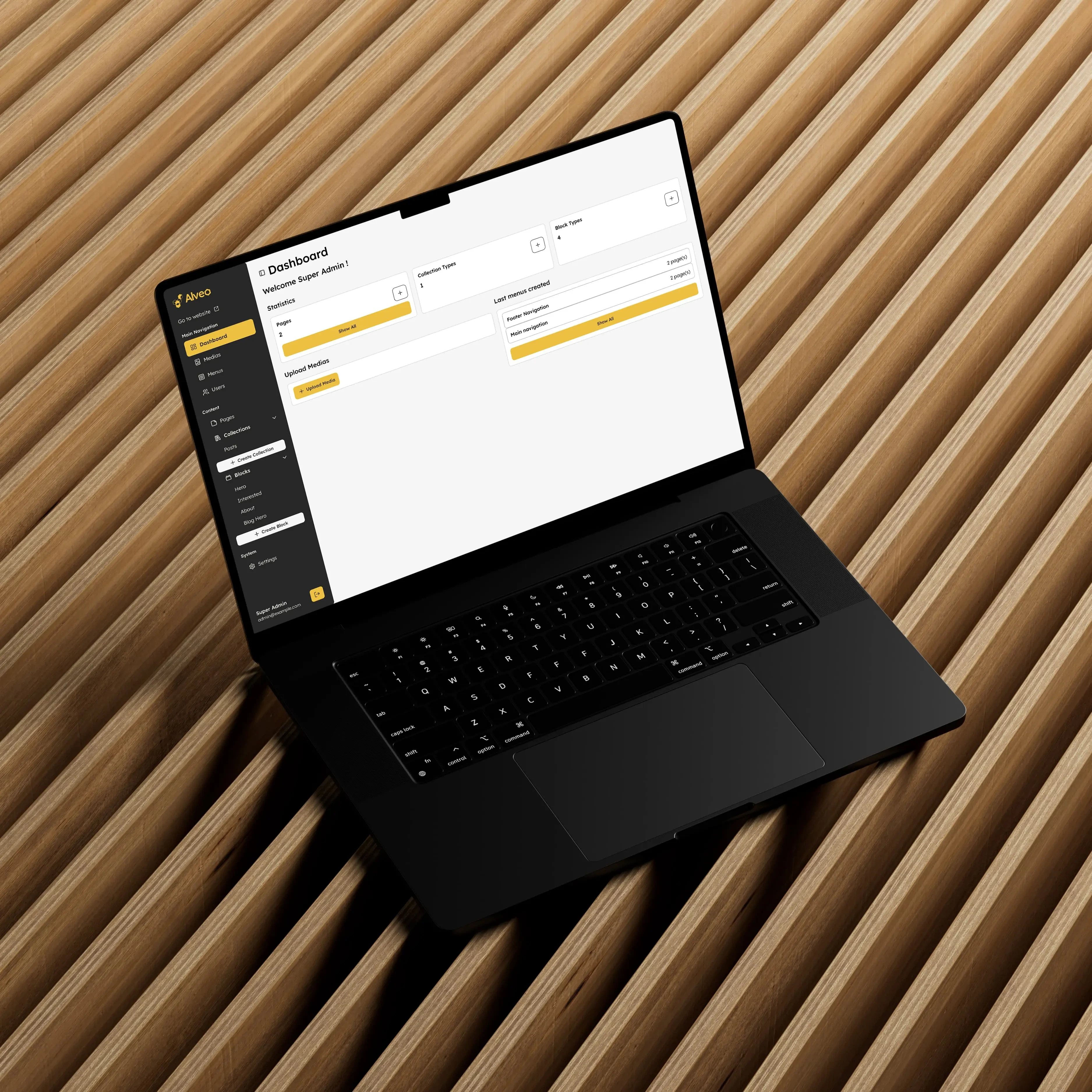 Vignette du CMS Alveo