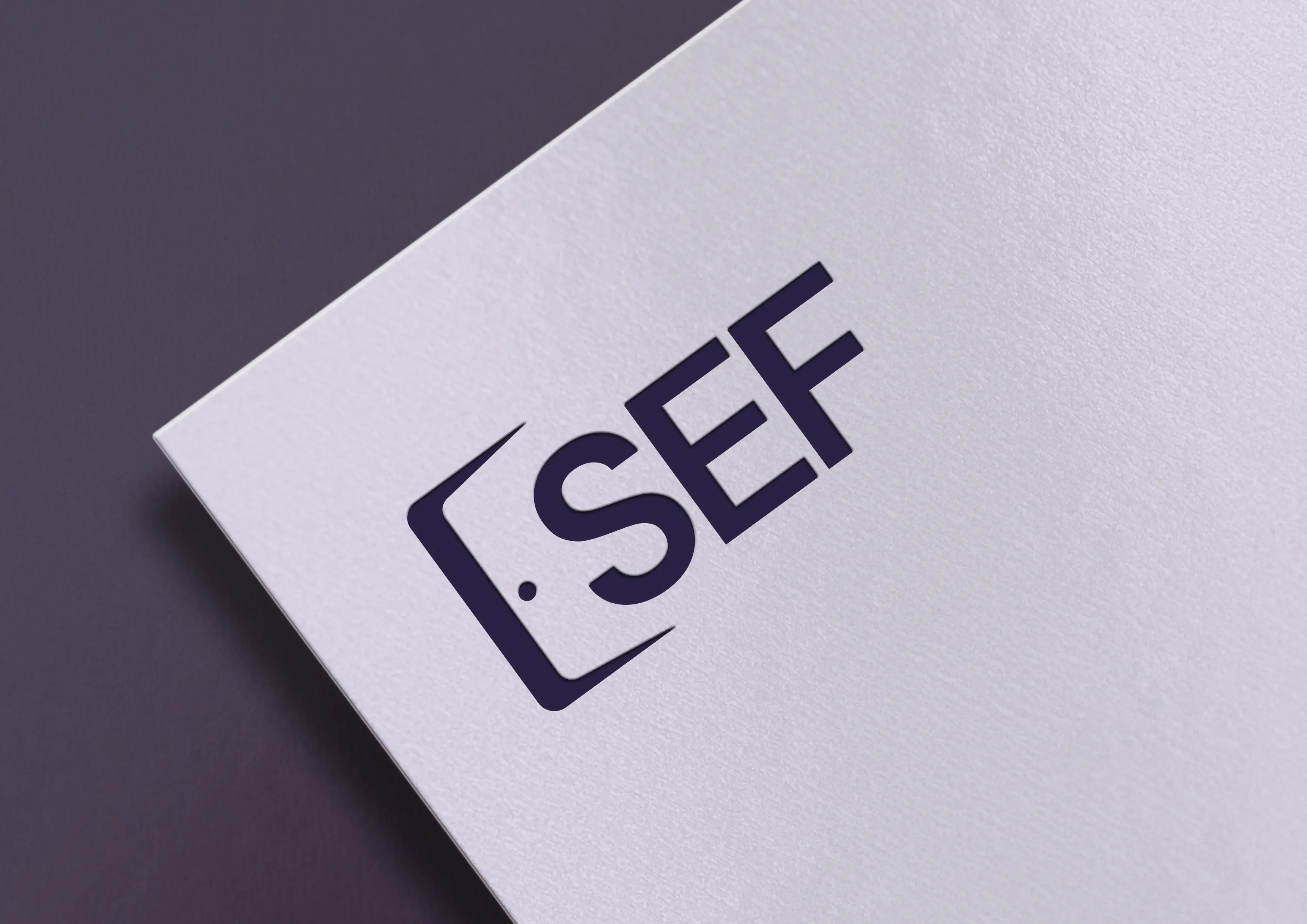 Mockup du logo SEF sur une page