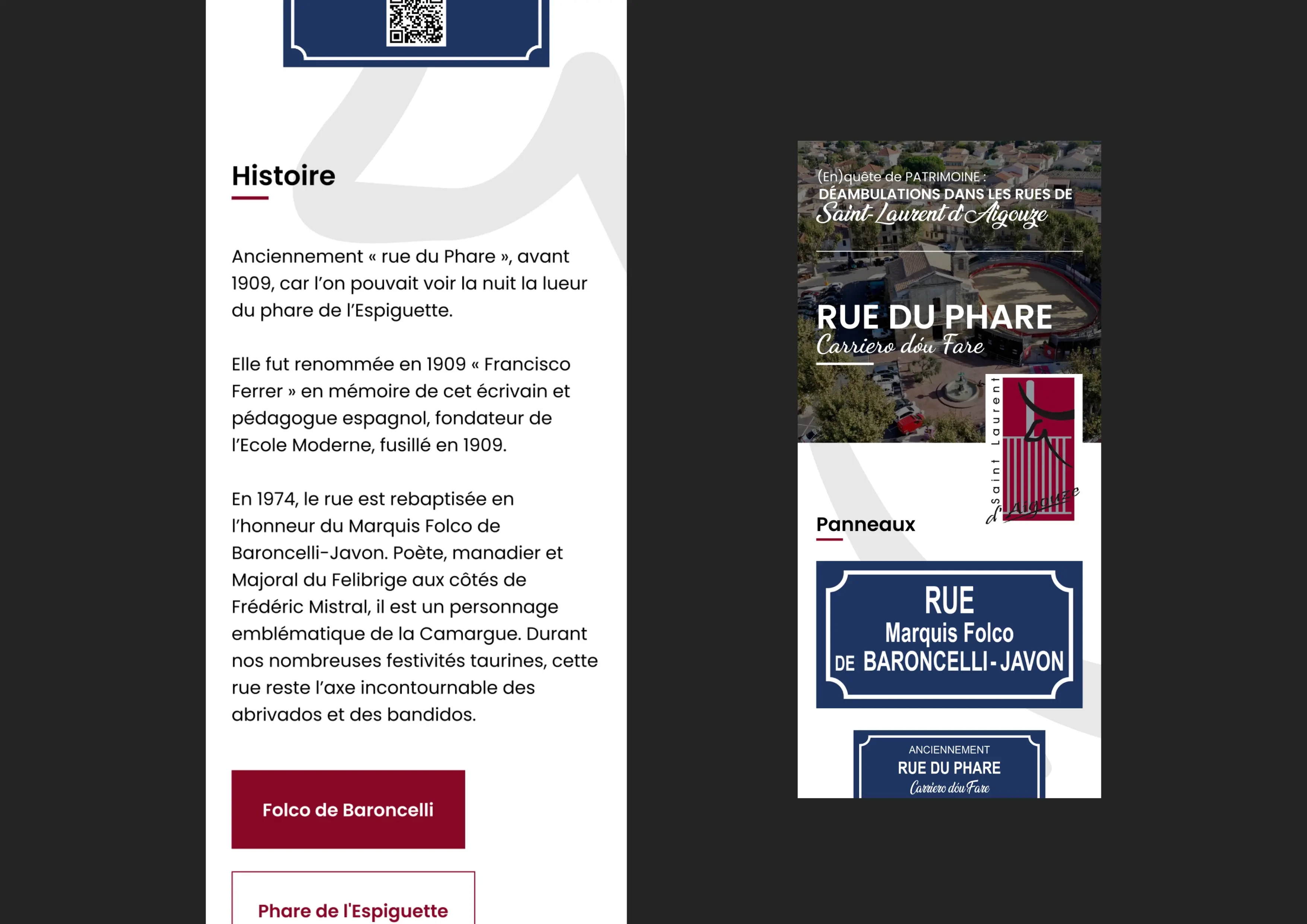 Version mobile d'une page de Saint-Laurent-d'Aigouze